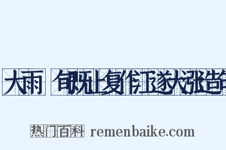 大雨踰旬既止复作江遂大涨造句是什么意思的图片